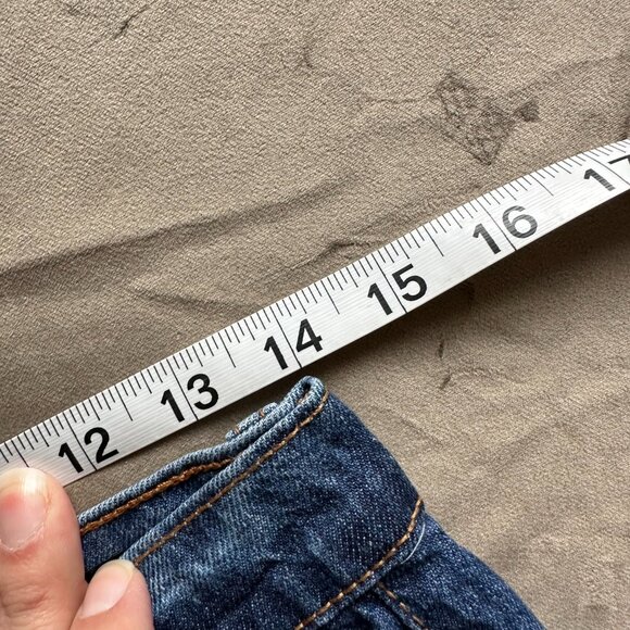 Ella Moss High Waist Straight Ankle Raw Hem Jeans with Pink Accent Stitching - Picture 9 of 11